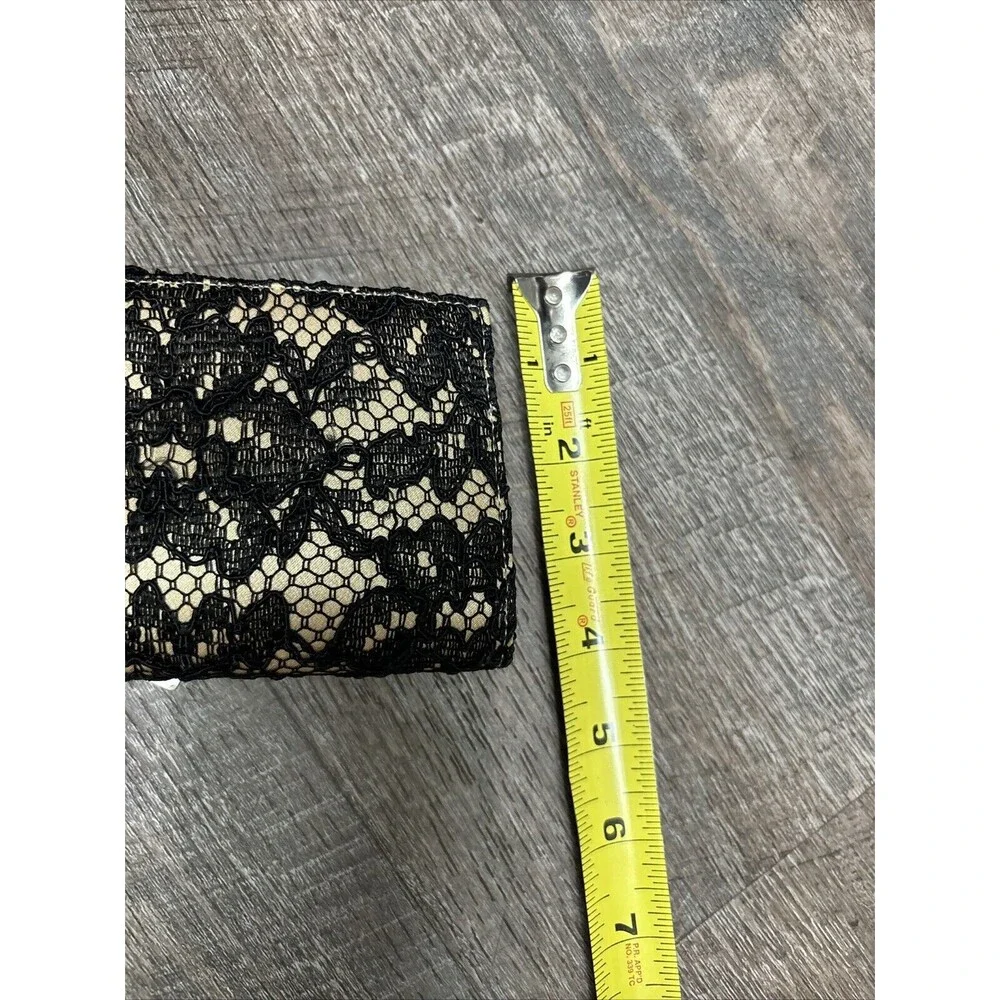 Aspects New York Lisette Black Lace Clutch Purse Zip Lined NEW Rhinestones